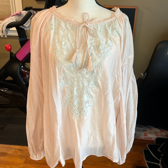 Free People Lace Insert Tunic Top - Picture 1 of 6
